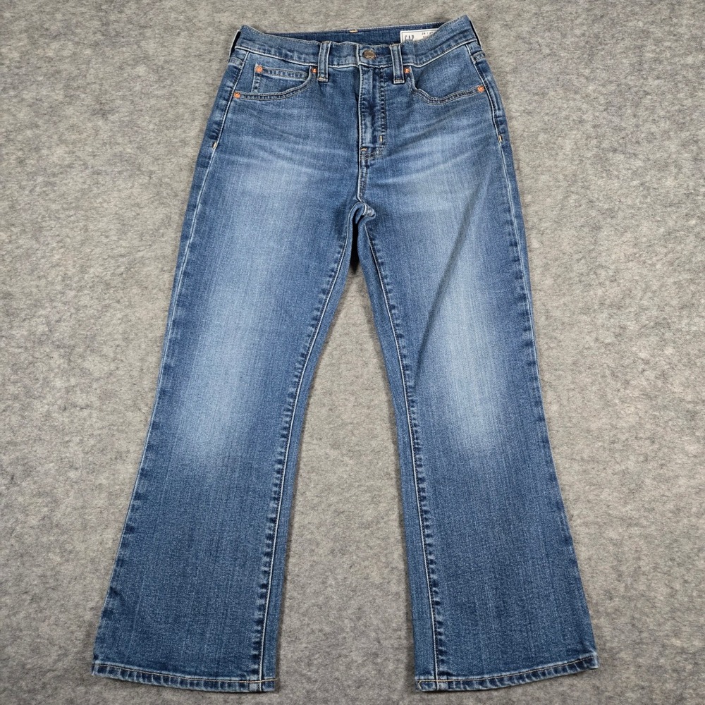 Gap Womens Blue Kick Fit High Rise Flare Jeans 2P